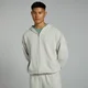 MP Herren Tempo Kapuzenpulli mit durchgehendem Reißverschluss – Asche