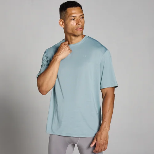 MP Herren Tempo Oversize-Netz-Trainings-T-Shirt – Blei