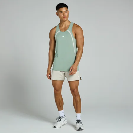 MP Herren Tempo Panel Stringer-Top – Hellgrün