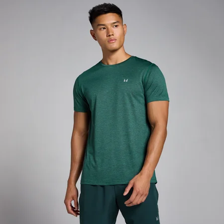 MP Herren Tempo meliertes T-Shirt – Tiefgrün