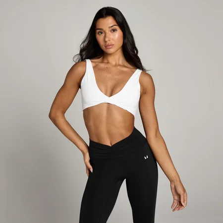 MP Damen Tempo Sport-BH mit Twist-Vorderseite – Weiß