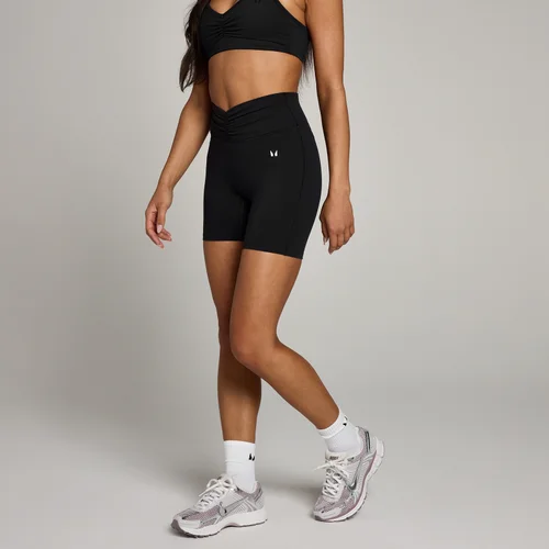 MP Damen Tempo Shorts mit geraffter Vorderseite – Schwarz