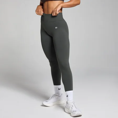 MP Damen Tempo Mittelhohe Nahtlose Leggings – Nachtgrau