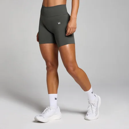 MP Damen Tempo Mittelhohe Nahtlose Shorts – Nachtgrau