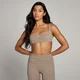 MP Damen Studio Sport-BH mit offenem Rückenausschnitt – Helles Graubraun