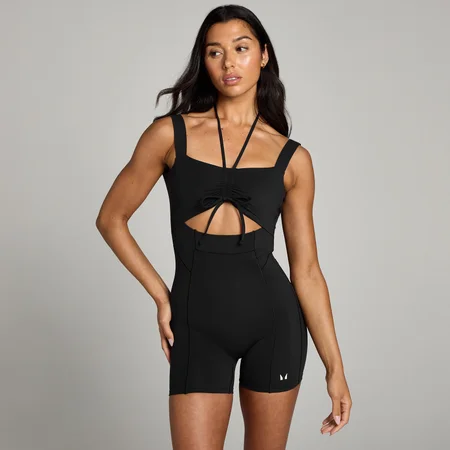 MP Damen Studio Geraffter Body – Schwarz
