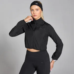 MP Damen Velocity Slim Fit Crop-Windbreaker für Damen – Schwarz - Size S