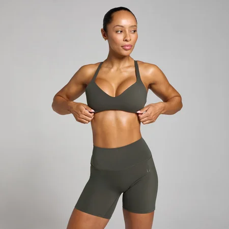MP Damen Tempo Sport-BH mit Twist-Rücken – Nachtgrau