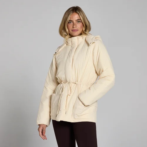 MP Damen Kurze Jacke mit verstellbarem Bund – Helles Cremeweiß
