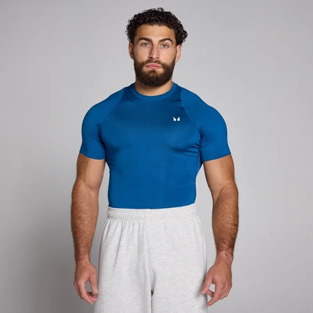 MP Herren Training Kurzarm-Baselayer — Echtblau