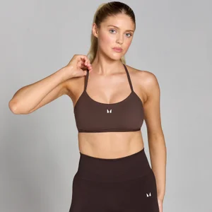 MP Damen Tempo Sport-BH mit gekreuzten Rückenträgern – Schokolade - Size XS