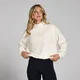 MP Damen Fleece mit 1/4-Reißverschluss und Trichterkragen – Helles Cremeweiß