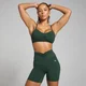 MP Damen Tempo Sport-BH mit Geraffter Vorderseite – Dunkles Smaragdgrün