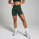 MP Damen Tempo Shorts mit Geraffter Vorderseite – Dunkles Smaragdgrün