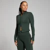 MP Damen Tempo Crop-Jacke – Dunkles Smaragdgrün