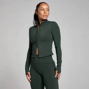 MP Damen Tempo Crop-Jacke – Dunkles Smaragdgrün - Size S