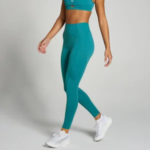 MP Damen Tempo Ultra Curved Seam Leggings – Aqua-Blaugrün - Size L