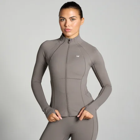 MP Damen Tempo Ultra Curved Seam Jacke – Dunkler Trüffel