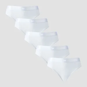 MP Damen Bikinislip mit mittelhohem Bund (5er-Packung) – Weiß - Size XS