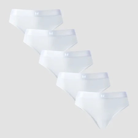 MP Damen Bikinislip mit mittelhohem Bund (5er-Packung) – Weiß