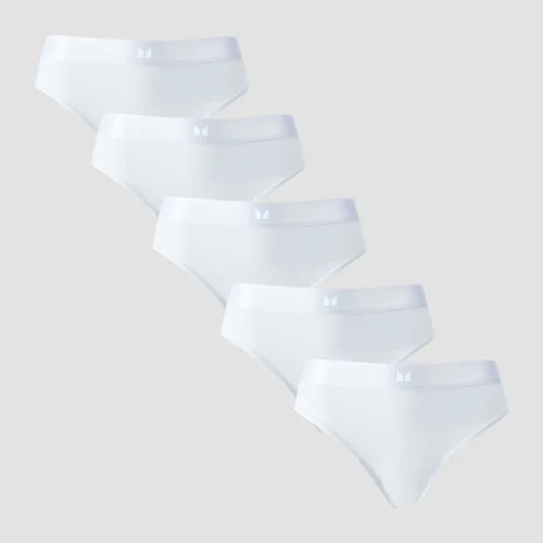 MP Damen Bikinislip mit mittelhohem Bund (5er-Packung) – Weiß
