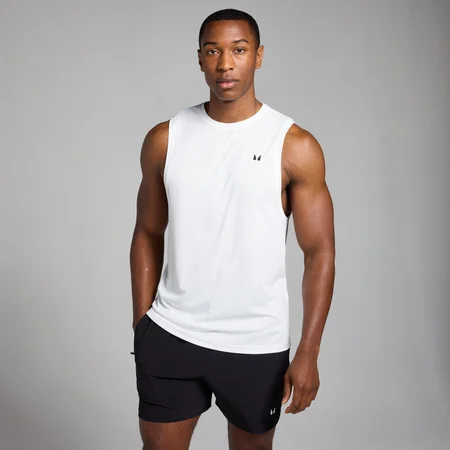 MP Herren Active Grid Trainings-Tanktop – Weiß
