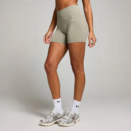MP Damen Nahtlose Unsichtbar-Scrunch-Shorts – Dunkles Salbeigrün