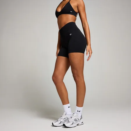 MP Damen Nahtlose Unsichtbar-Scrunch-Shorts – Schwarz