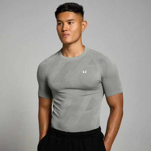 MP Herren Tempo nahtloses T-Shirt mit Grafikelement – Storm