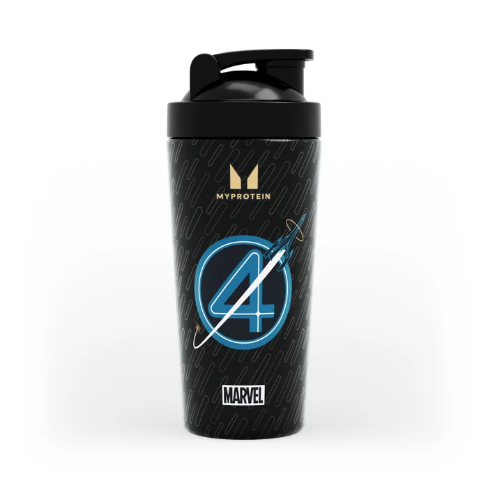 Myprotein Fantastic Four Metall-Shaker – Schwarz