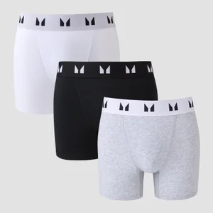 MP Herren Boxershorts (3er-Packung) – Schwarz/Weiß/Grau - Size XS