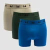 MP Herren Boxershorts (3er-Packung) – Dunkles Smaragdgrün/Dunkles Salbeigrün/Echtblau