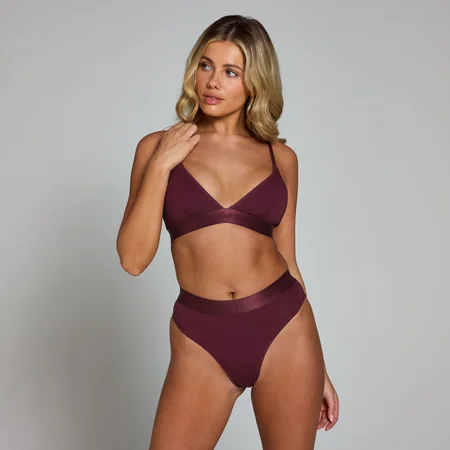 MP Damen Bralette mit V-Ausschnitt – Dunkle Beere