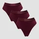 MP Damen Tanga mit Mittelhohem Bund (3er-Packung) – Dunkle Beere