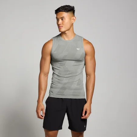 MP Herren Tempo nahtloses Tanktop mit Grafikelement – Storm