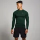 MP Herren Tempo nahtloses Langarmshirt mit Grafikelement – Dunkles Smaragdgrün