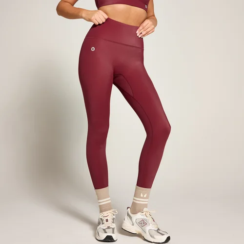MP X Tatiana Hochglänzende Leggings mit hoher Taille – Burgunderrot
