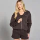 MP Damen Basics Kapuzenpulli mit durchgehendem Reißverschluss – Schokolade