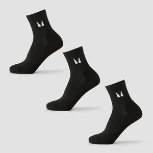 MP knöchellange Laufsocken (3er-Pack) – Schwarz - Size UK 9-11