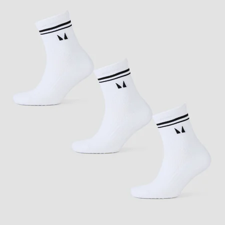 MP Pilates-Socken (3er Pack) – Weiß