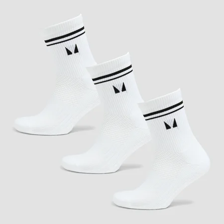 MP Pilates-Socken (3er Pack) – Weiß