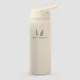 Myprotein Flip-Trinkhalm-Flasche aus recyceltem Metall, 500 ml – Naturcreme