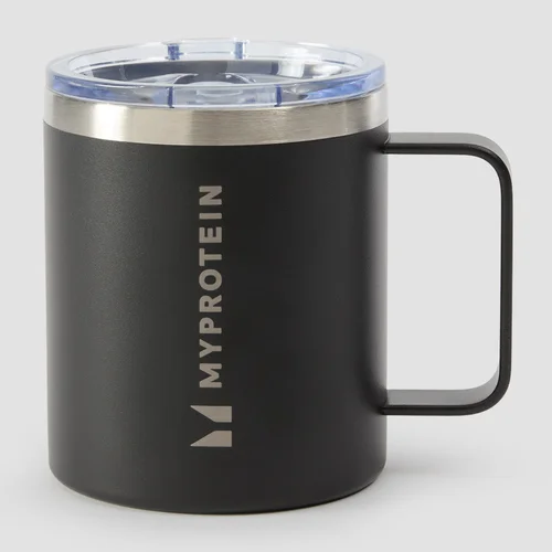 Myprotein Kaffeebecher aus recyceltem Metall, 350 ml – Schwarz