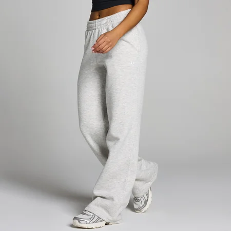 MP Damen Basics Jogginghose mit langer Passform und geradem Bein – Hellgrau