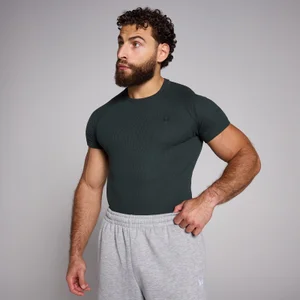 MP Herren Origin geripptes T-Shirt in Muskelpassform – Verwaschenes Schwarz - Size L