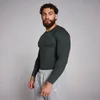 MP Herren Origin geripptes langärmeliges Shirt in Muskelpassform – Verwaschenes Schwarz