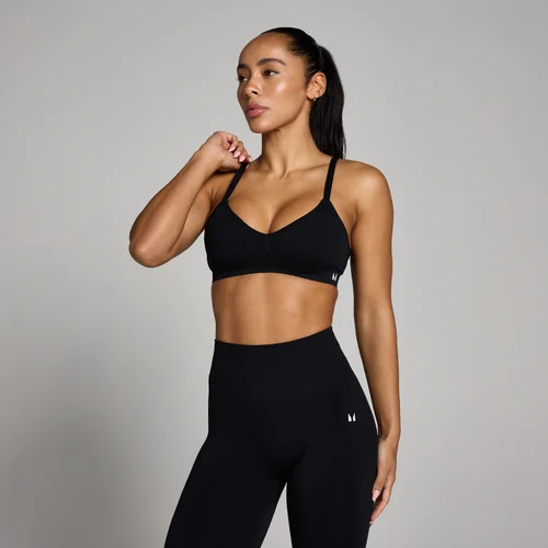 MP Damen Tempo Nahtlos Geraffter Sport-BH - Schwarz