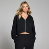 MP Damen Lifestyle Durchgehender Reißverschluss Hoodie - Schwarz Verwaschen
