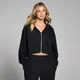 MP Damen Lifestyle Durchgehender Reißverschluss Hoodie - Schwarz Verwaschen