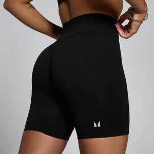 MP Damen Tempo Mid Rise Nahtlos Shorts - Schwarz - Size M